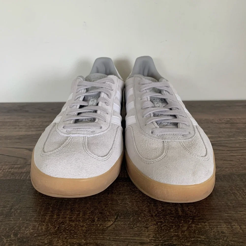 Adidas Gazelle Indoor Grey White Gum Suede Sneakers Mens 11 - Picture 6 of 9